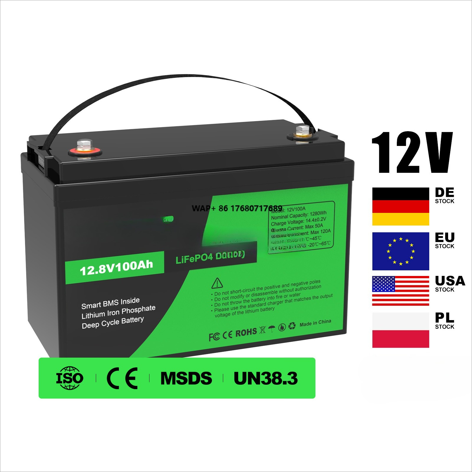 Lithium Battery 100Ah - DATOUBOSS US Local Warehouse Deep Cycles