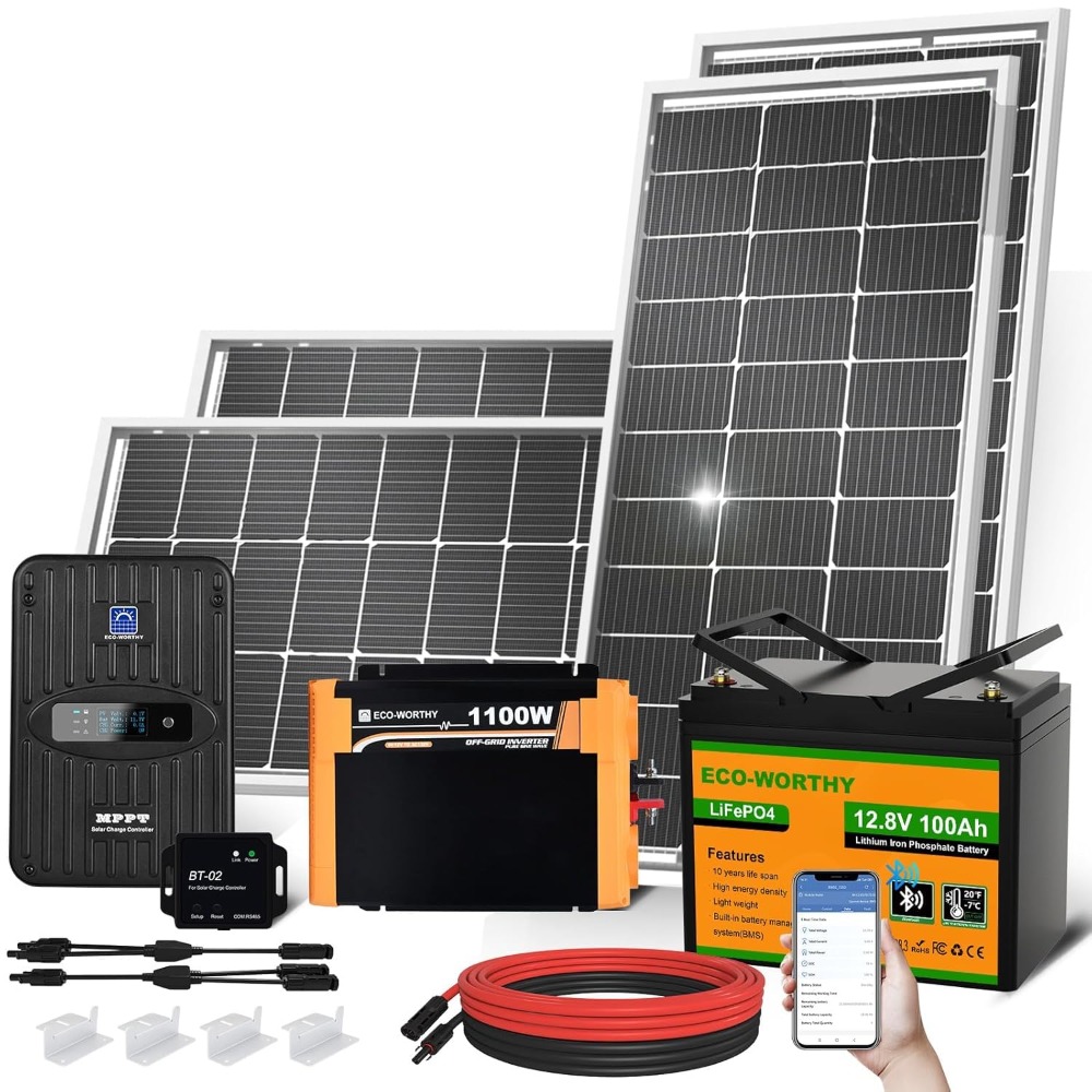 Rv Solar Kit 400W - 1.6KWH Complete Solar Panel Kit 400W