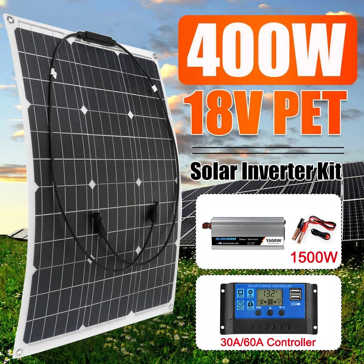 220V Solar Power System 400W S - Rv Solar Kit 400W reseña y precio