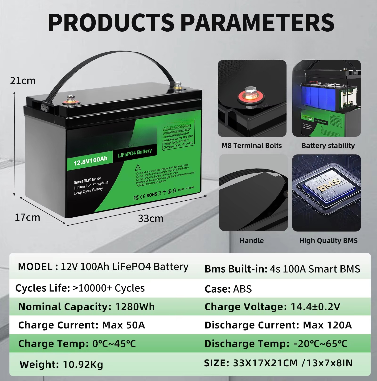 DATOUBOSS US Local Warehouse   - Lithium Battery 100Ah reseña y precio