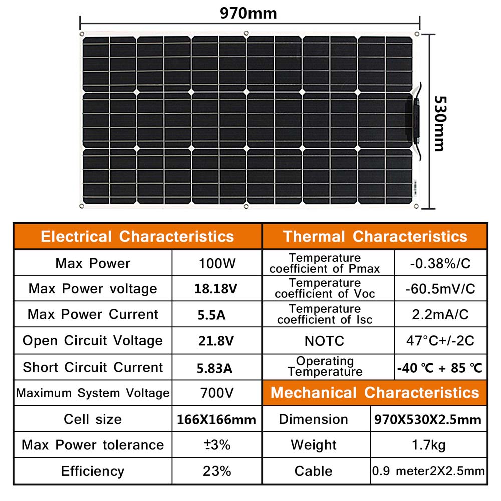 100 Watt Solar Panel 200w 300w - Rv Solar Kit 400W reseña y precio