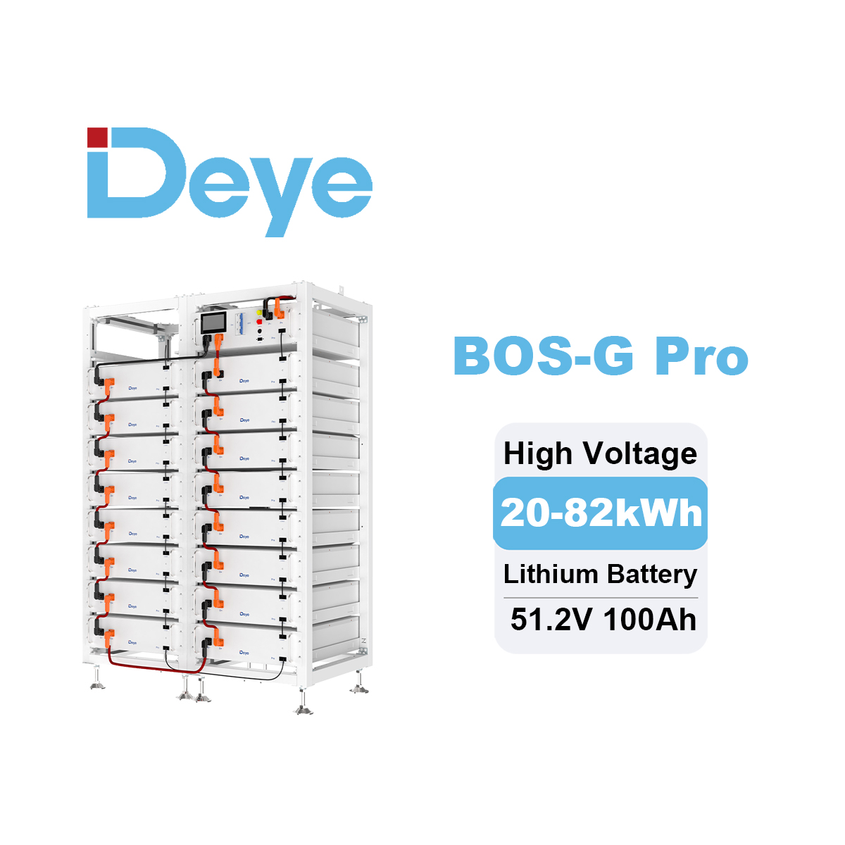 Deye LiFePO4 ESS BOS-G Pro Hig - Lithium Battery 100Ah reseña y precio