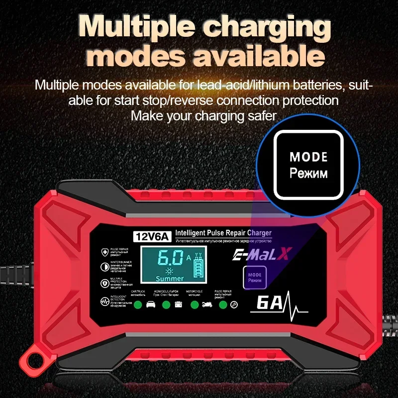 New 12V 6A  LiFePO4 14.6V Smar - Agm Deep Cycle Battery reseña y precio