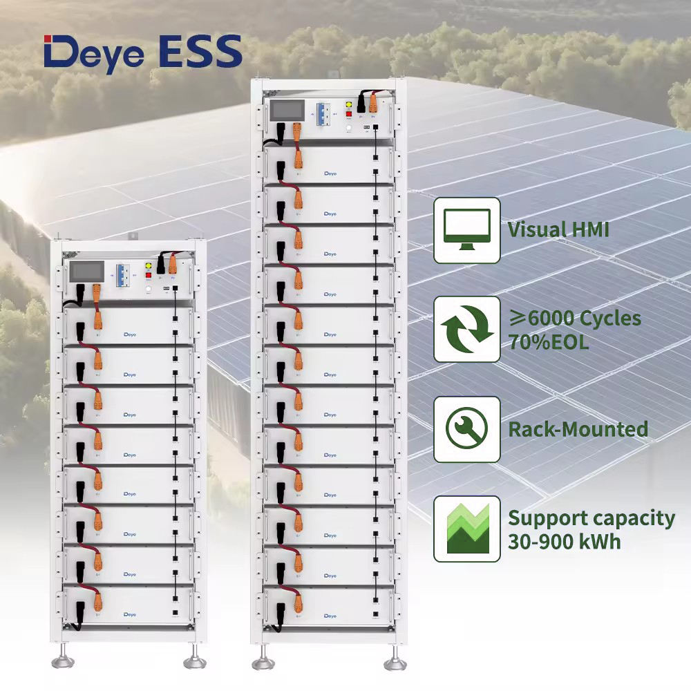 Deye 50KWH 60KWH  Battery BOS- - Lithium Battery 100Ah reseña y precio